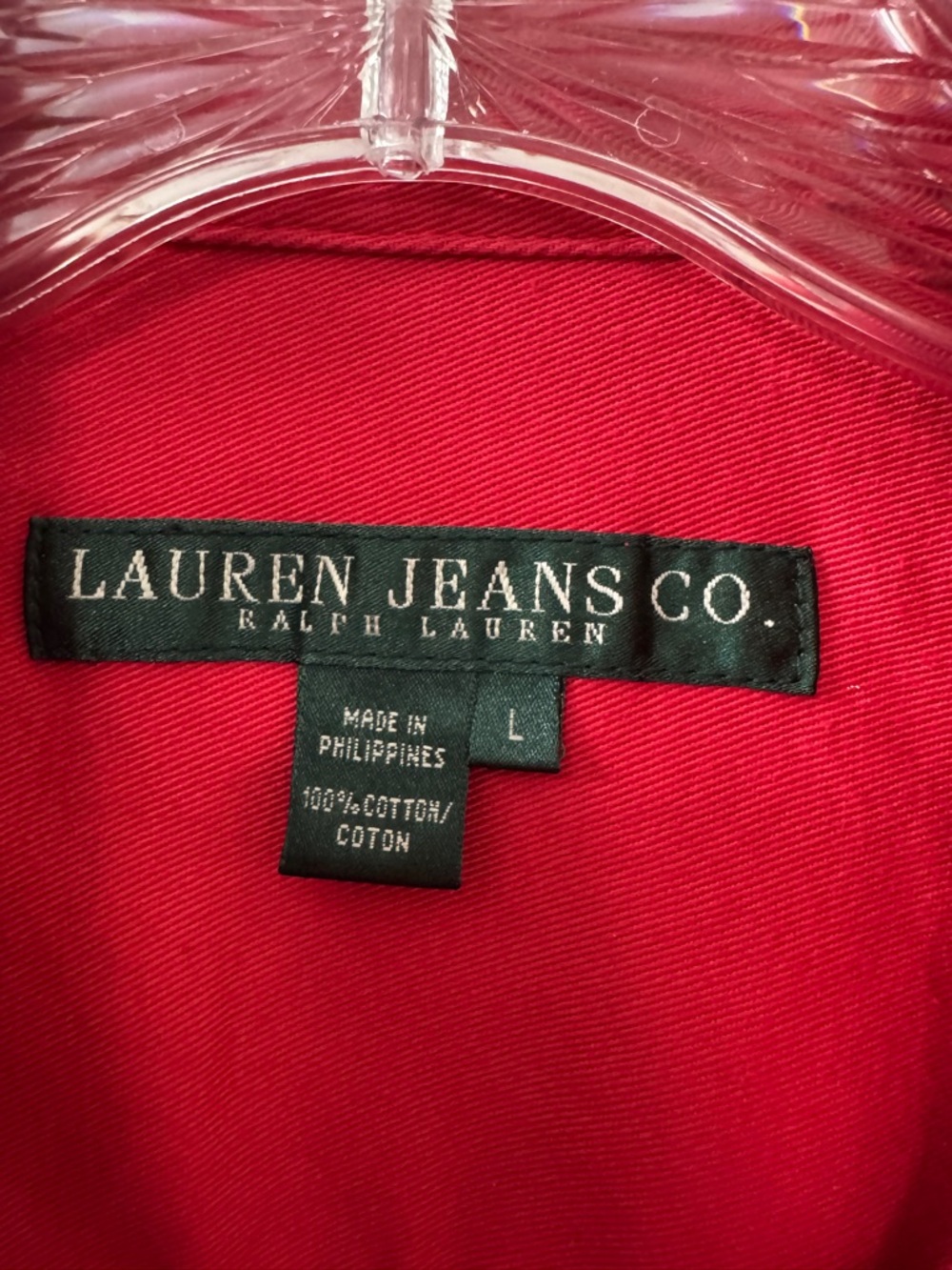 Lauren Jeans Co. Women’s Red Denim Jacket - Picture 5 of 14